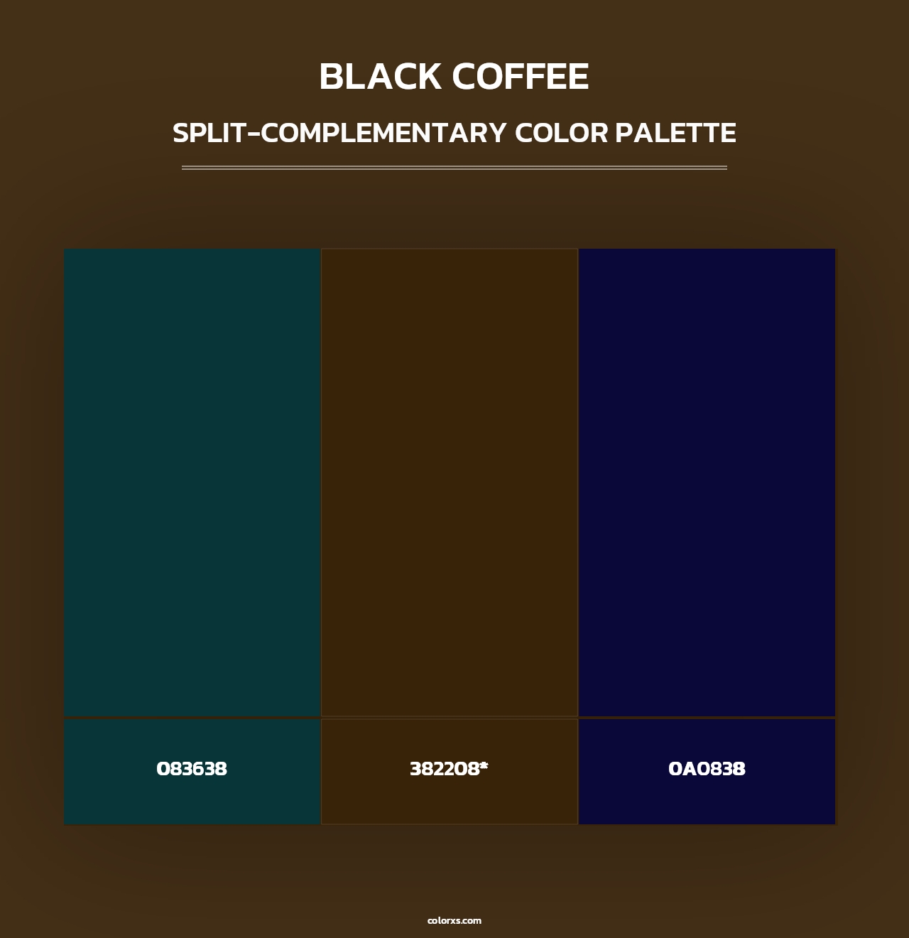 Black Coffee - Split-Complementary Color Palette