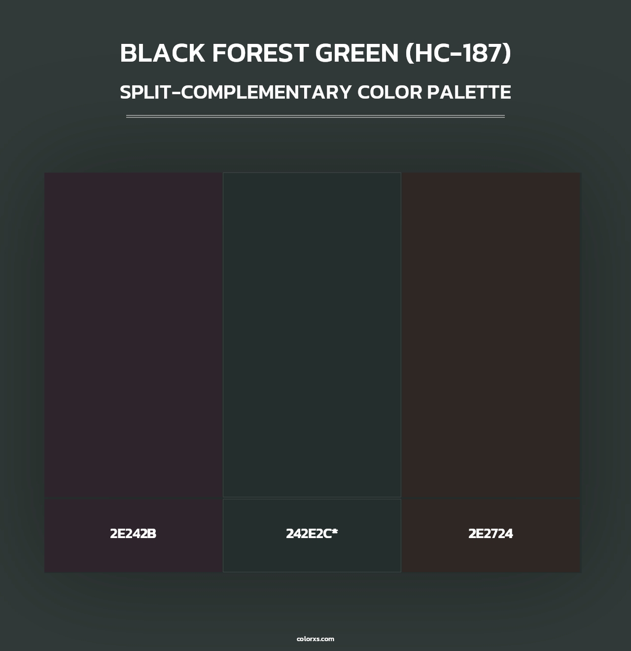 Black Forest Green (HC-187) - Split-Complementary Color Palette