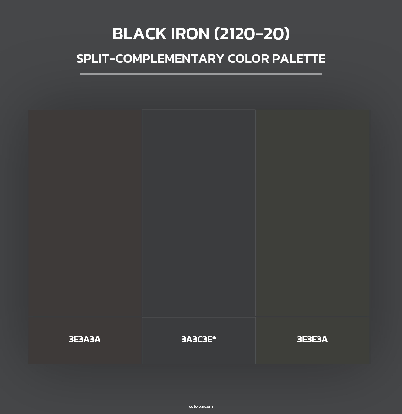 Black Iron (2120-20) - Split-Complementary Color Palette
