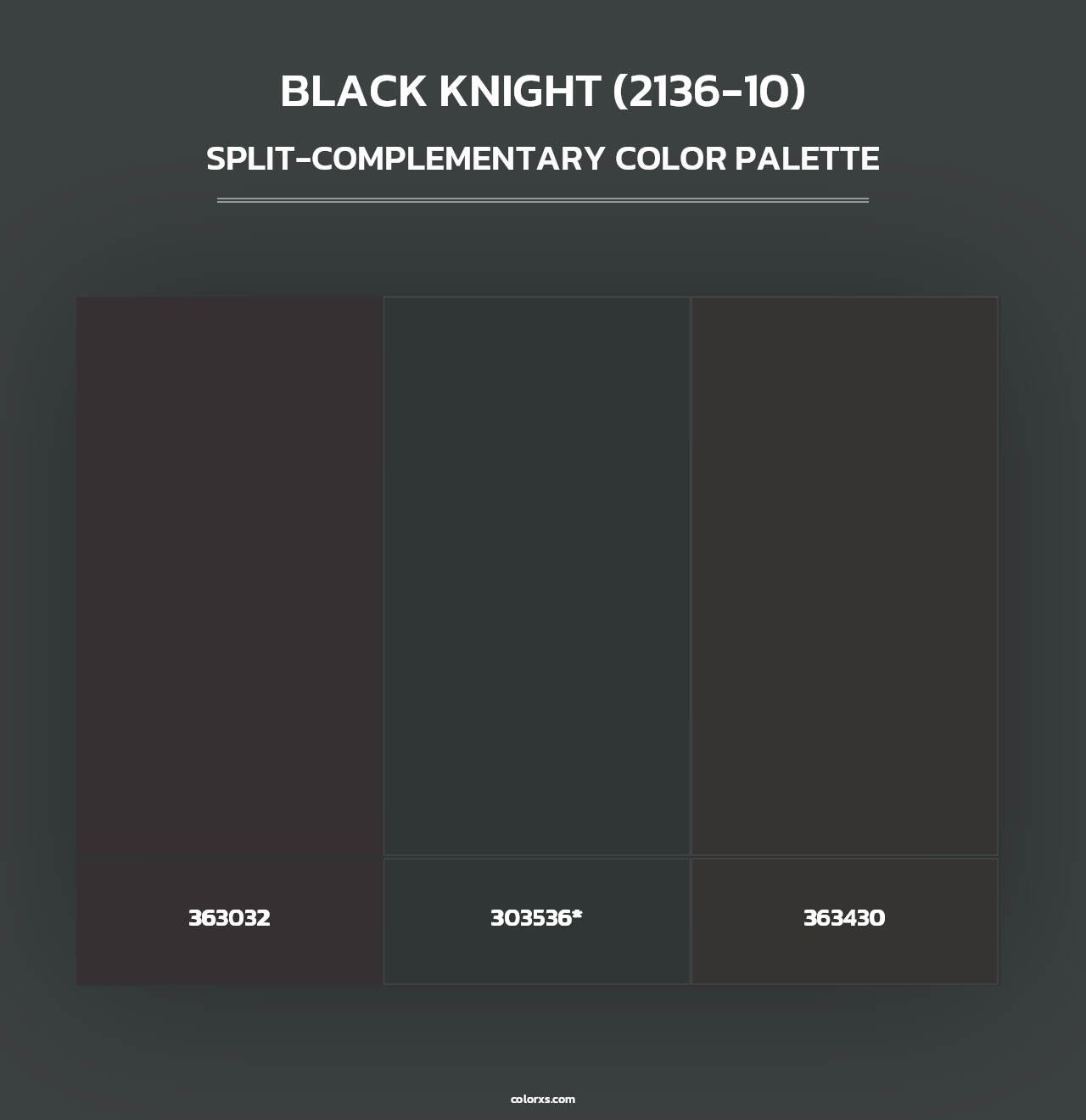 Black Knight (2136-10) - Split-Complementary Color Palette