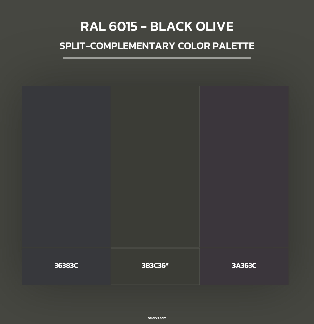 RAL 6015 - Black olive - Split-Complementary Color Palette