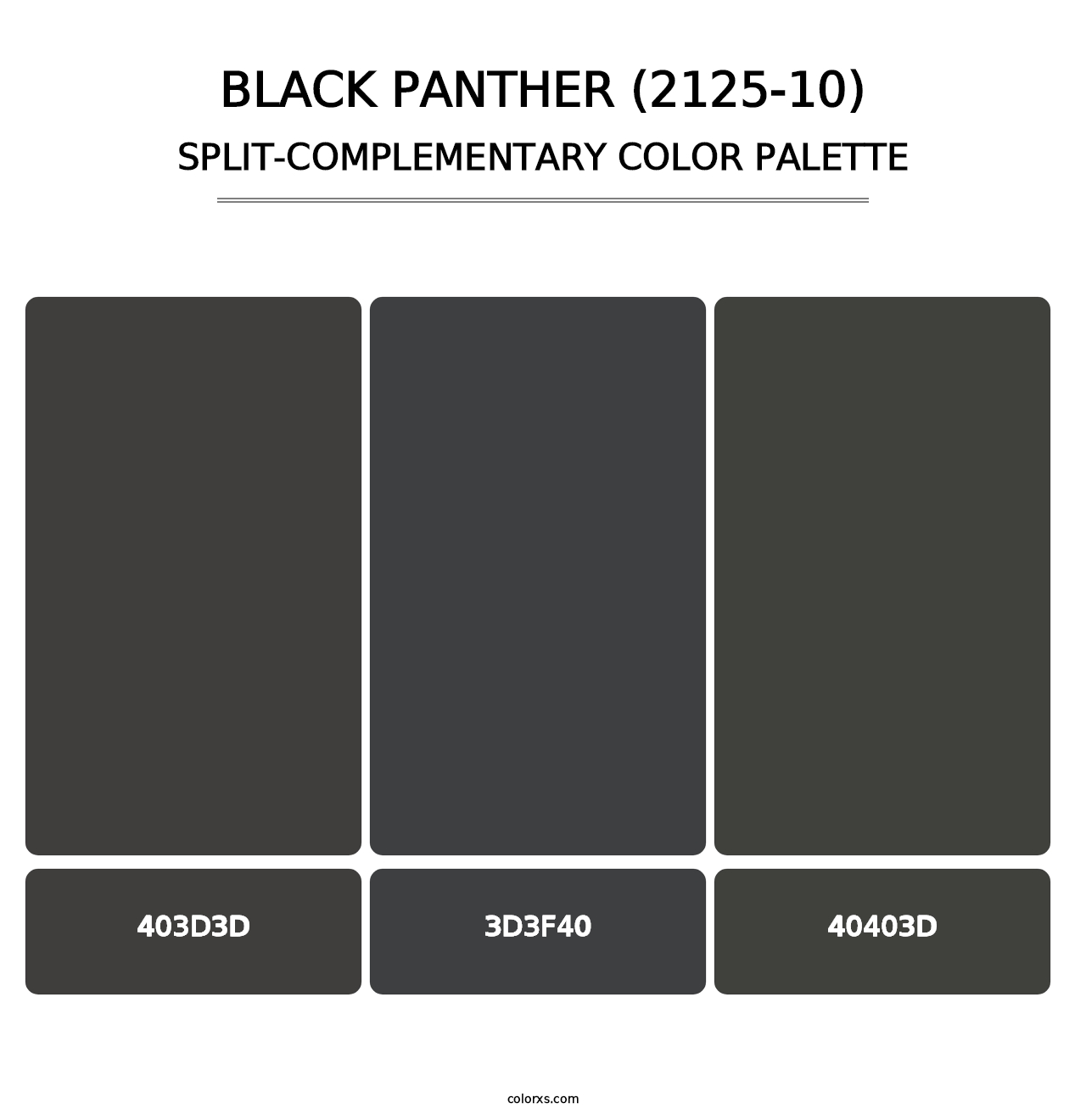 Black Panther (2125-10) - Split-Complementary Color Palette