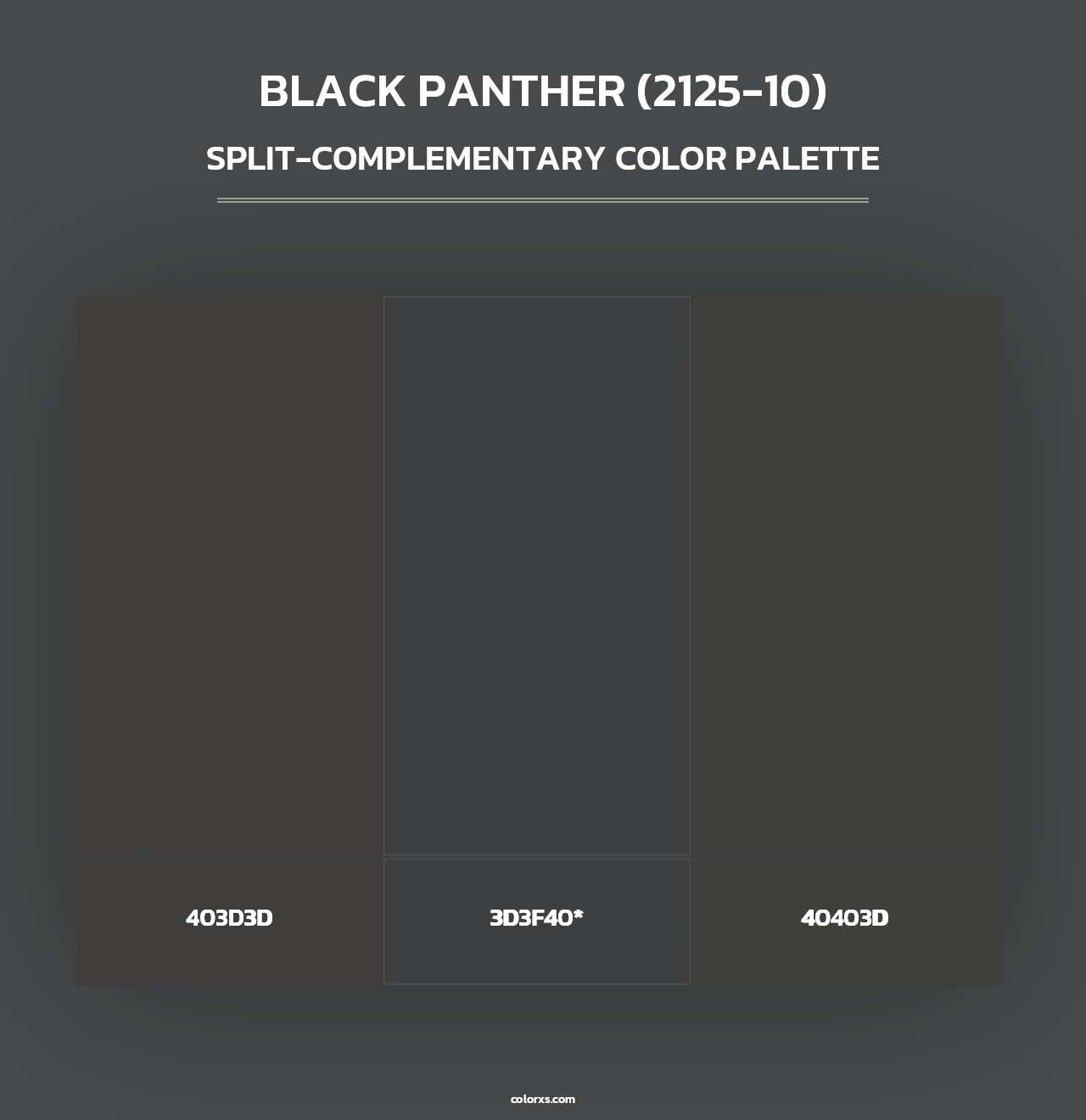 Black Panther (2125-10) - Split-Complementary Color Palette