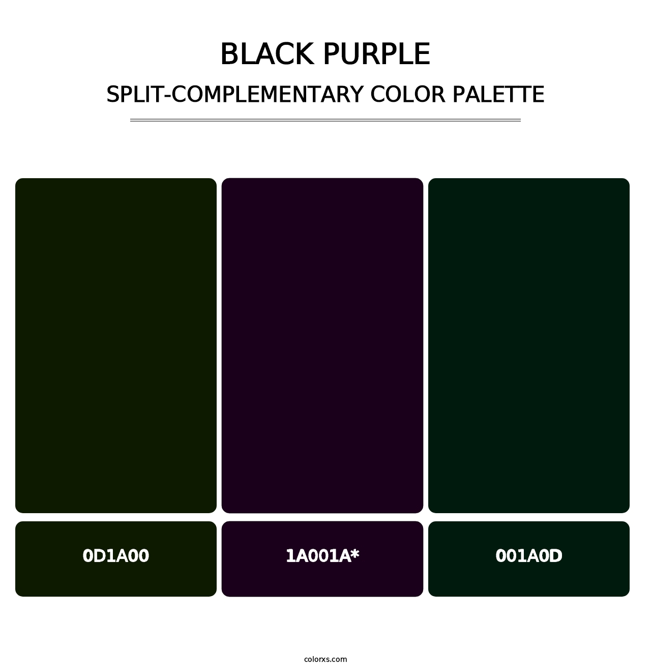 Black Purple - Split-Complementary Color Palette