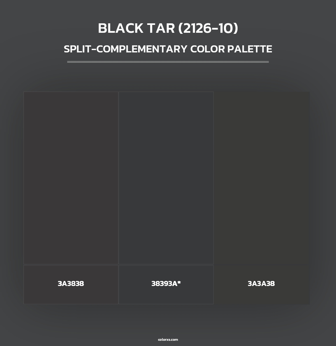 Black Tar (2126-10) - Split-Complementary Color Palette