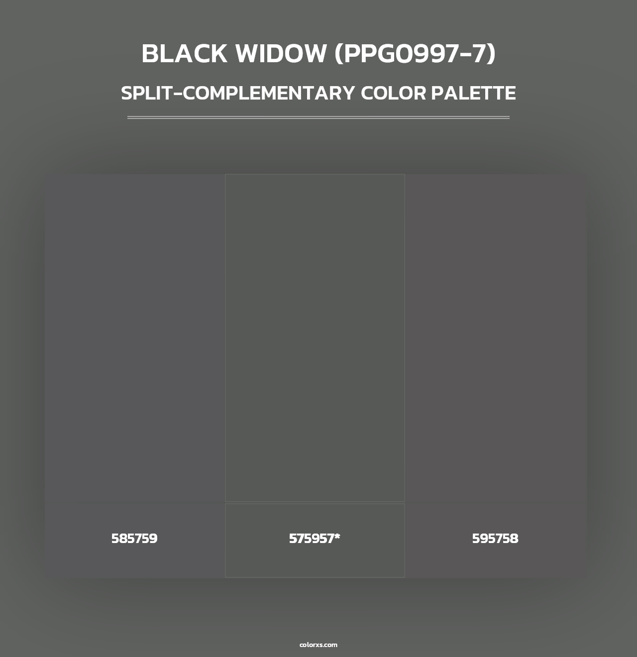 Black Widow (PPG0997-7) - Split-Complementary Color Palette