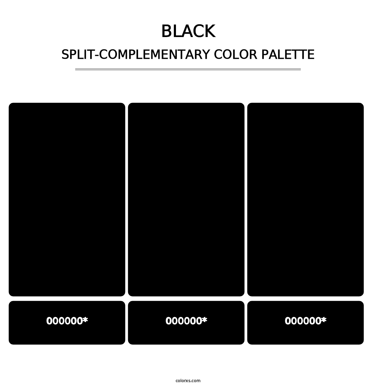 Black - Split-Complementary Color Palette