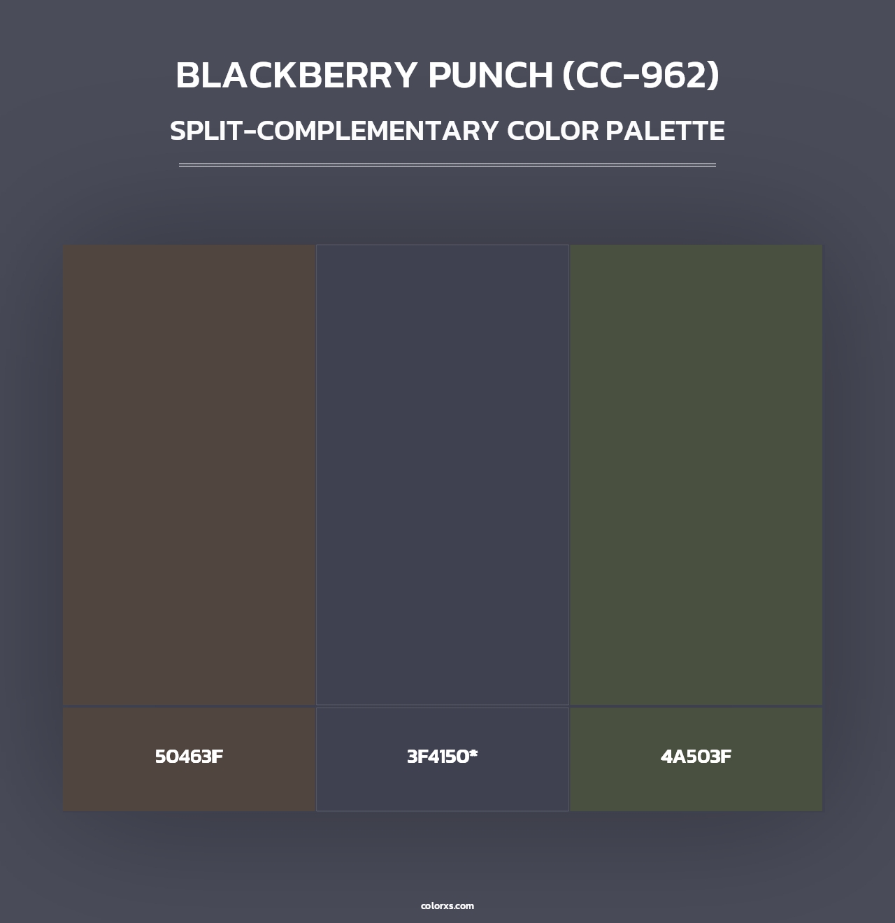 Blackberry Punch (CC-962) - Split-Complementary Color Palette