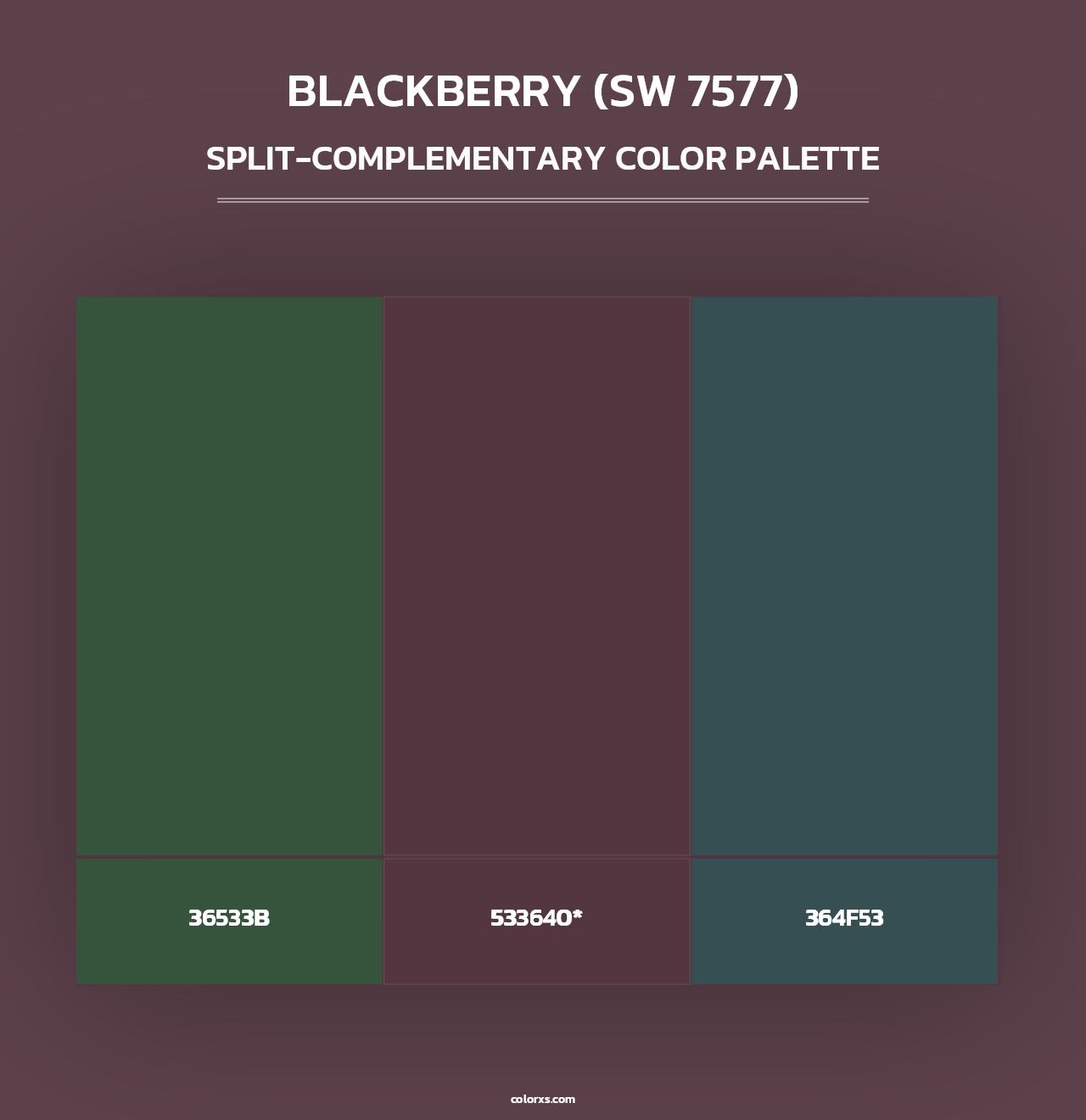 Blackberry (SW 7577) - Split-Complementary Color Palette