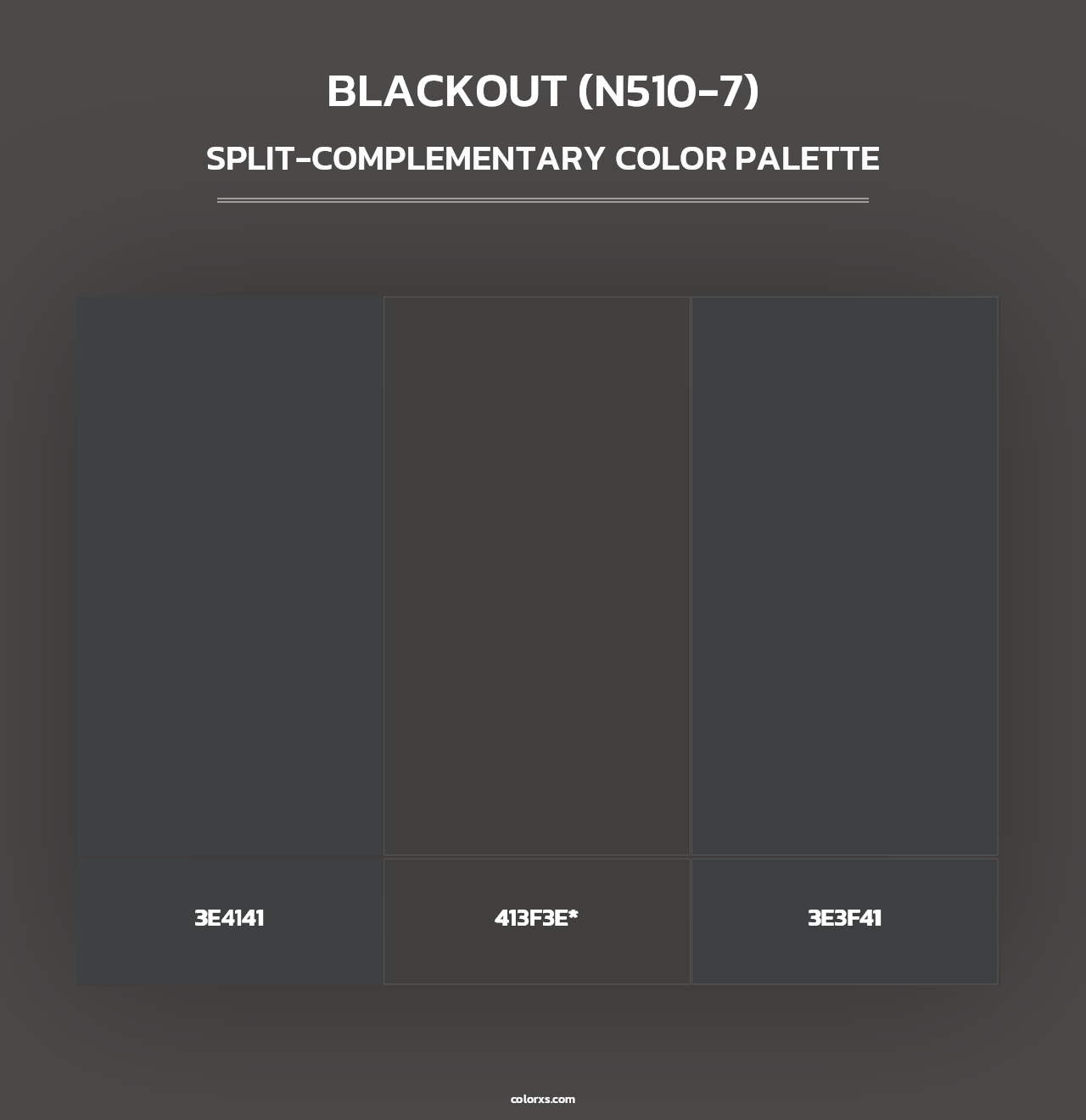 Blackout (N510-7) - Split-Complementary Color Palette