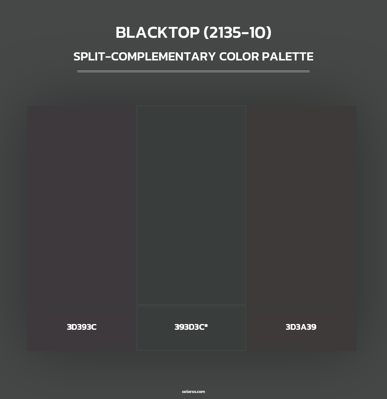 Blacktop (2135-10) - Split-Complementary Color Palette