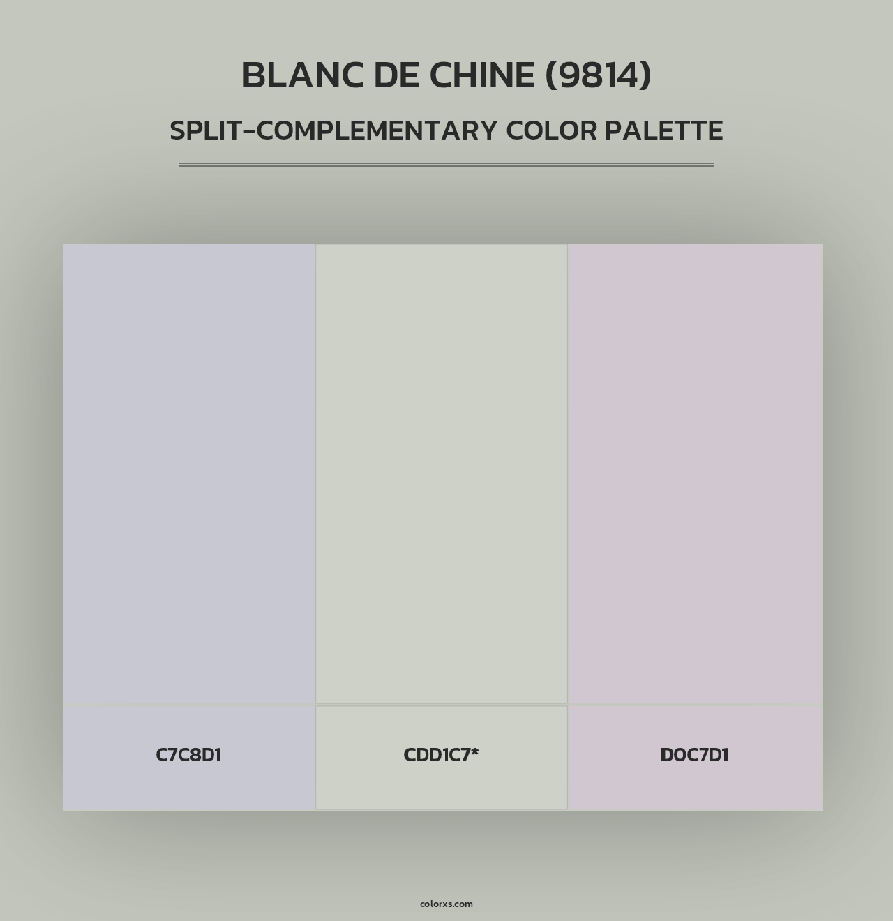 Blanc De Chine (9814) - Split-Complementary Color Palette