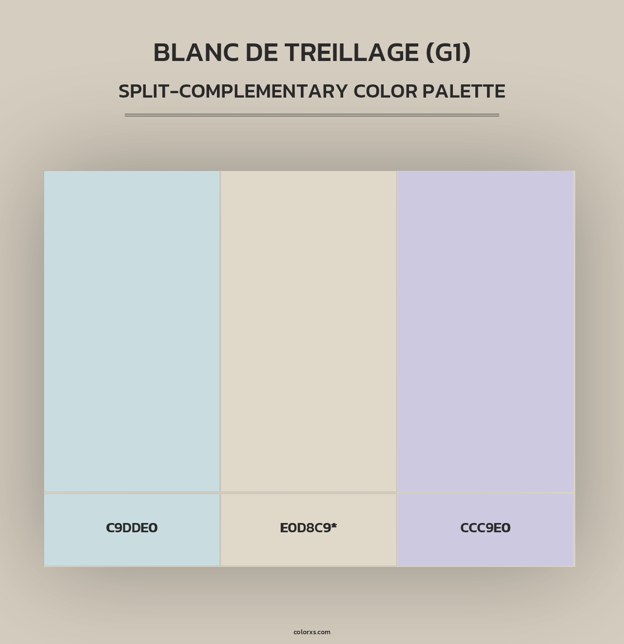 Blanc De Treillage (G1) - Split-Complementary Color Palette