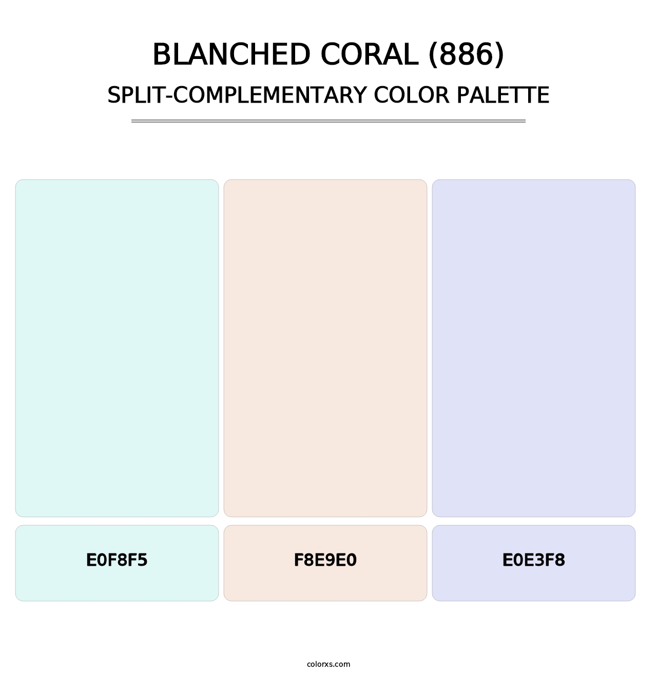 Blanched Coral (886) - Split-Complementary Color Palette