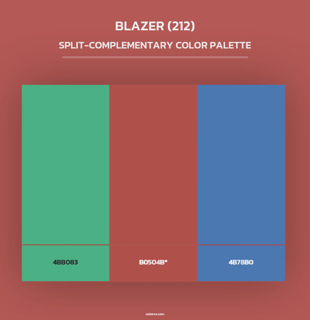 Blazer (212) - Split-Complementary Color Palette