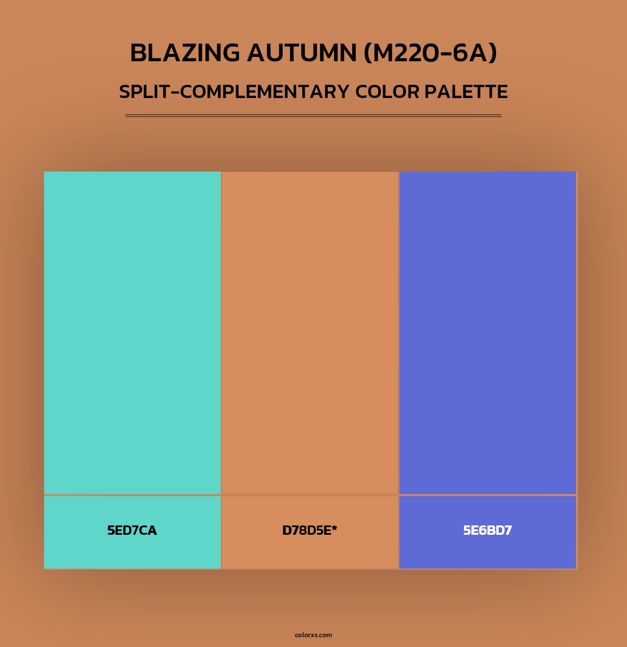 Blazing Autumn (M220-6A) - Split-Complementary Color Palette