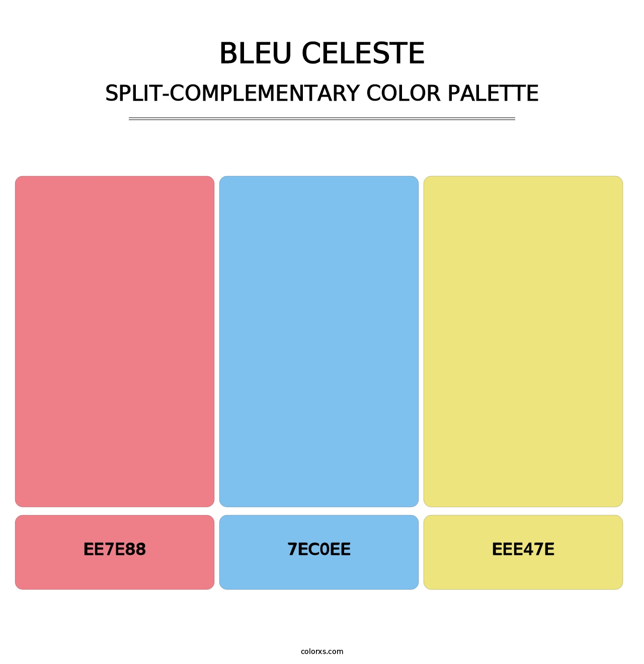 Bleu Celeste - Split-Complementary Color Palette
