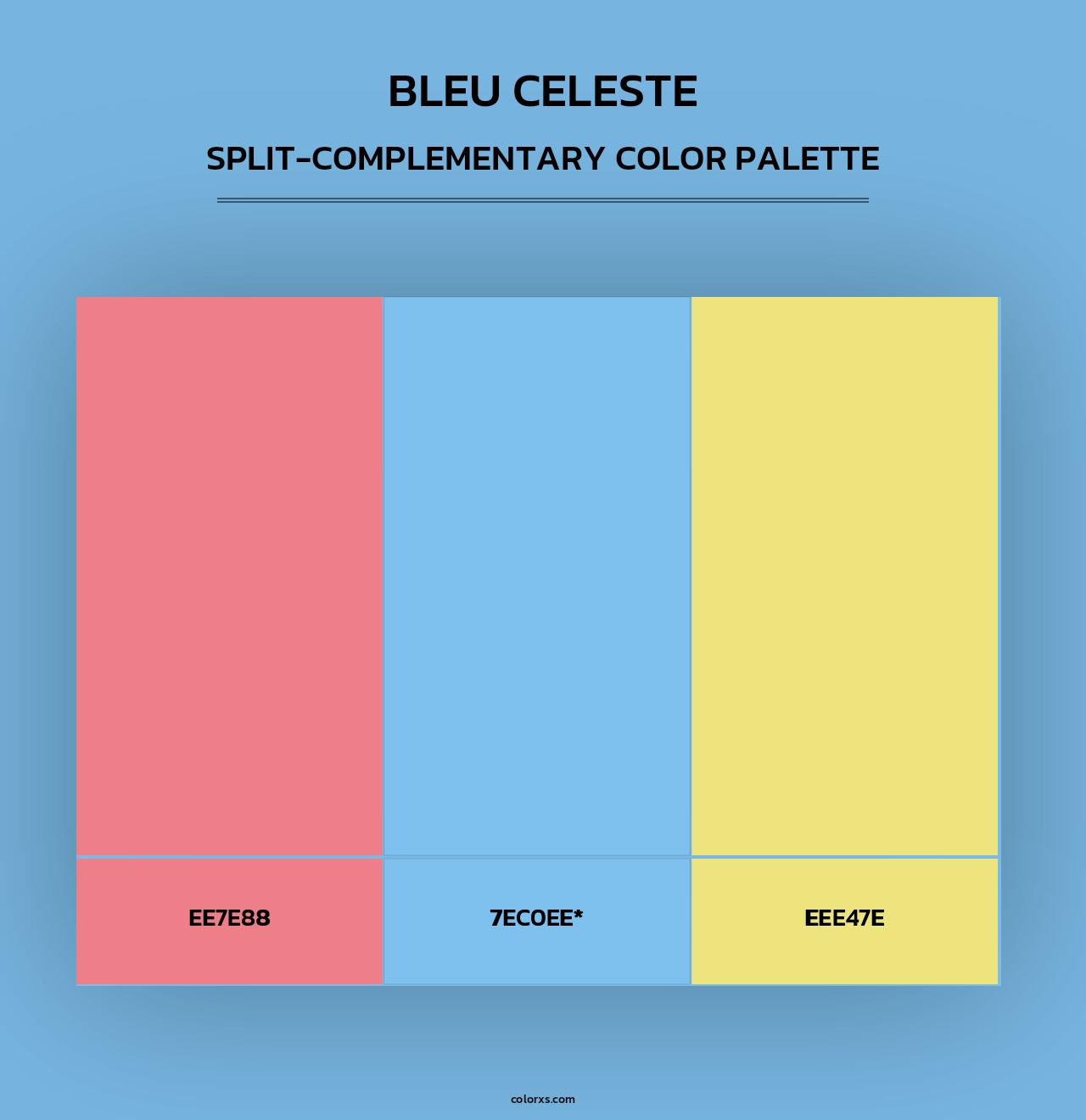 Bleu Celeste - Split-Complementary Color Palette