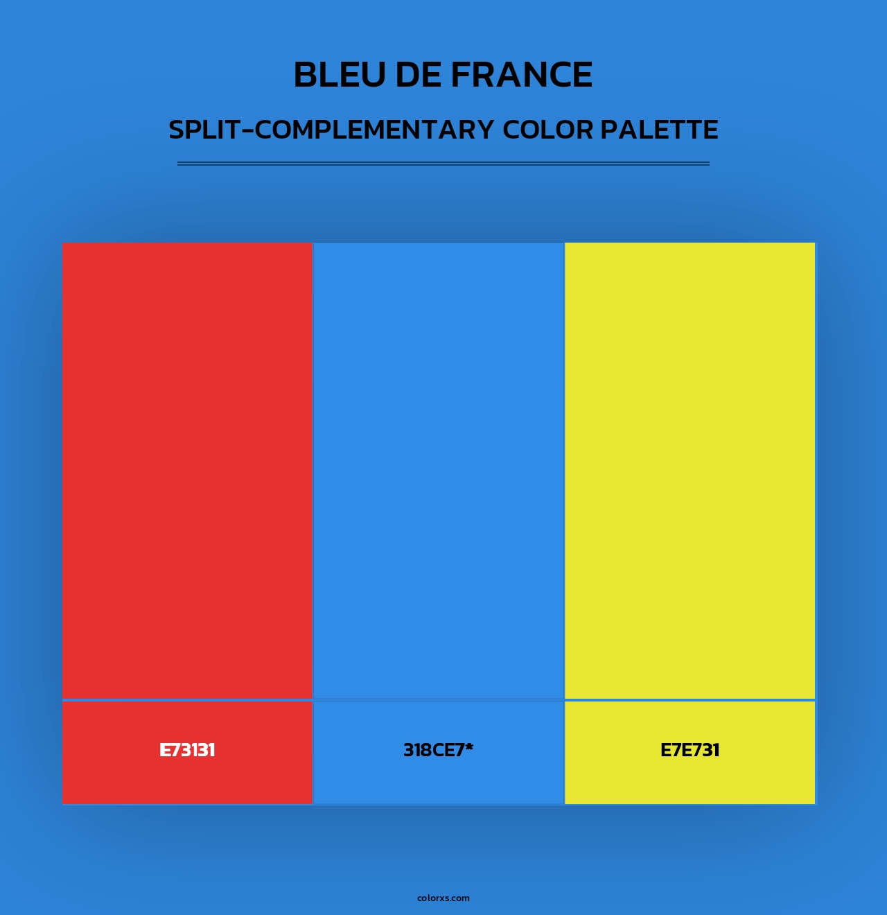 Bleu de France - Split-Complementary Color Palette