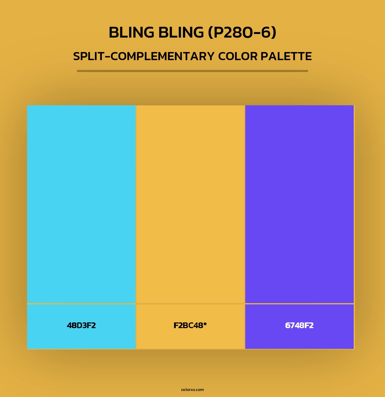 Bling Bling (P280-6) - Split-Complementary Color Palette
