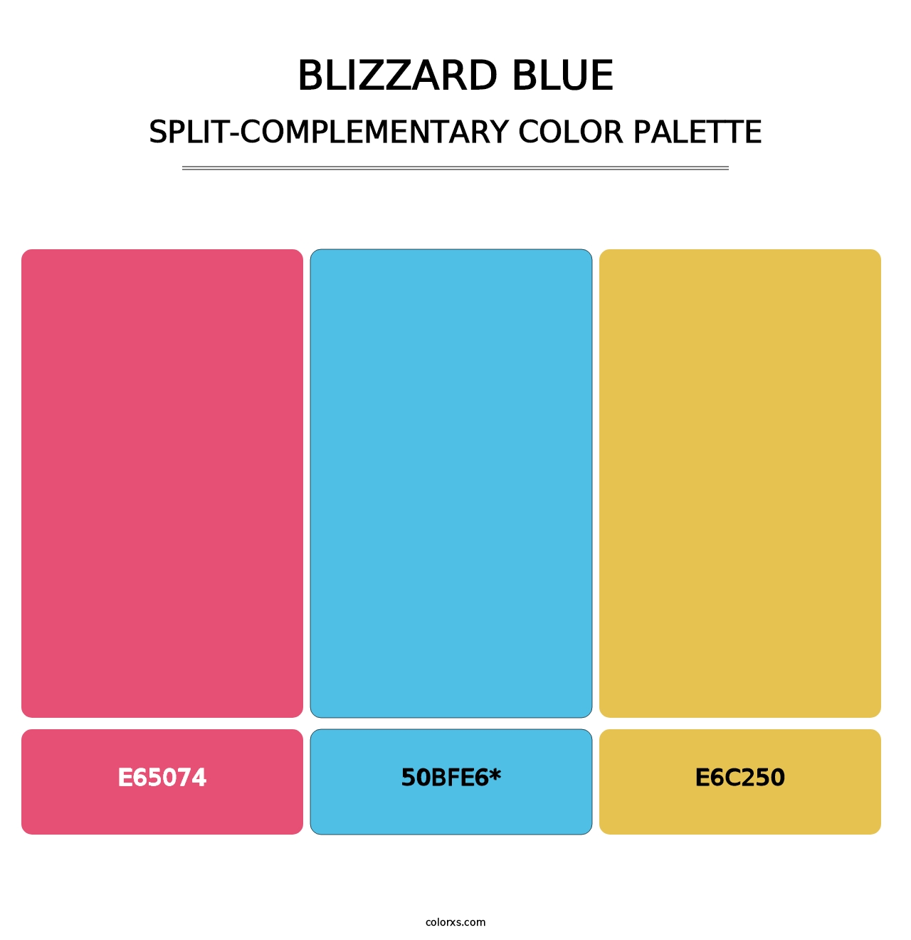 Blizzard Blue - Split-Complementary Color Palette