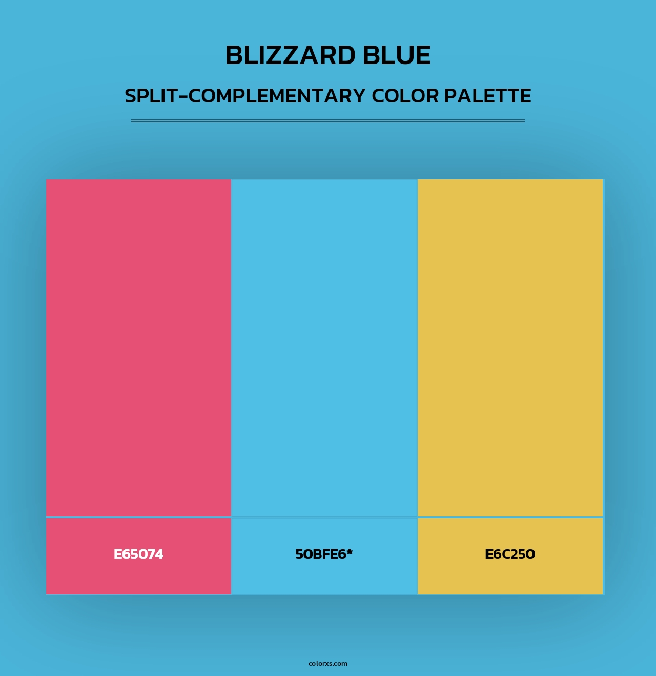 Blizzard Blue - Split-Complementary Color Palette