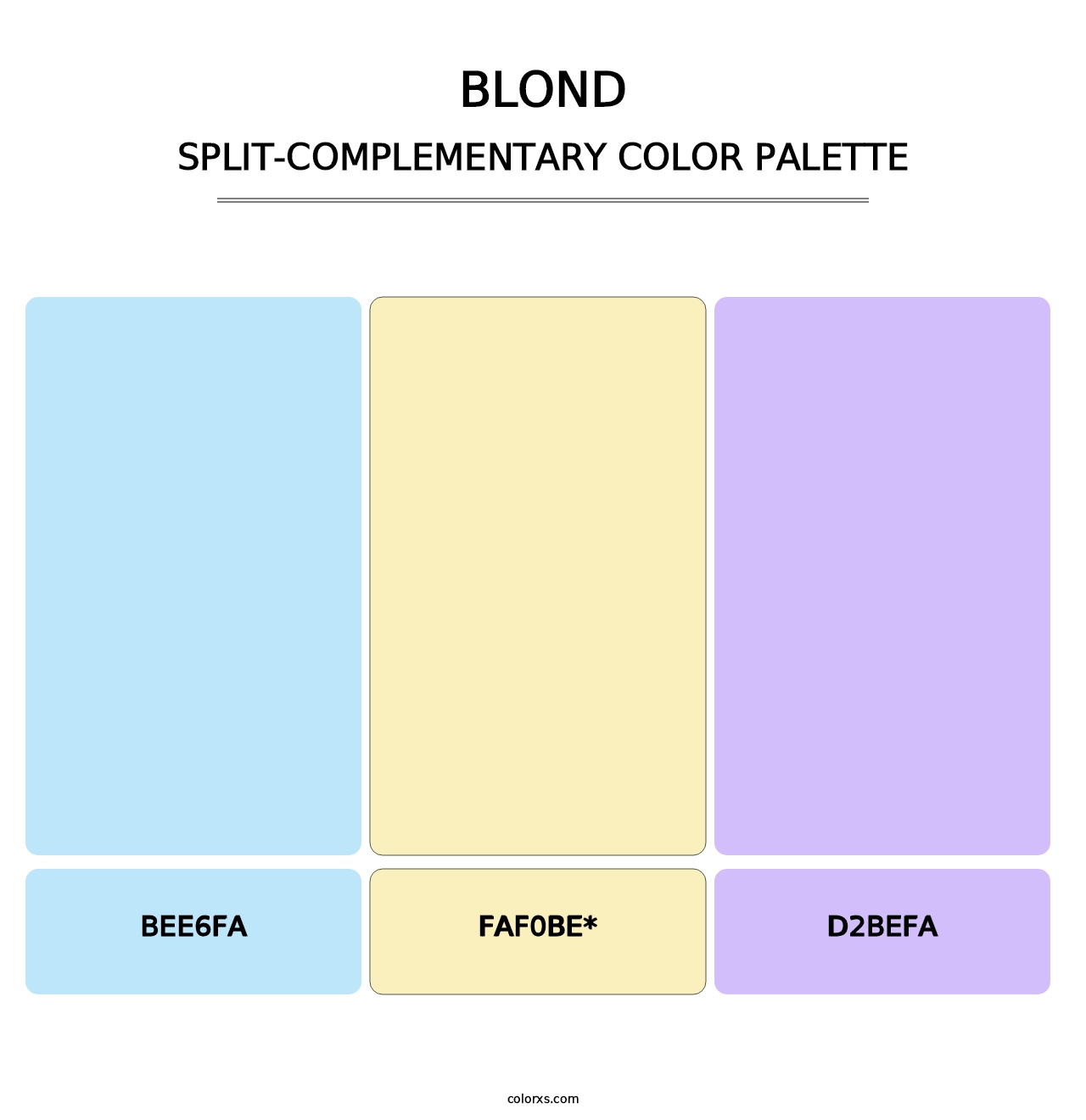 Blond - Split-Complementary Color Palette