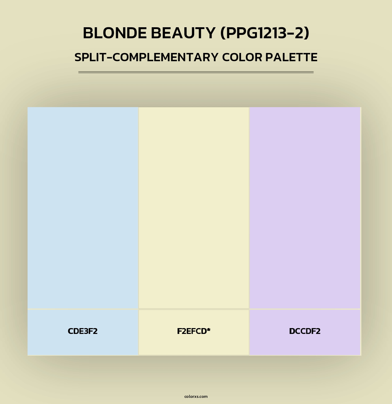 Blonde Beauty (PPG1213-2) - Split-Complementary Color Palette