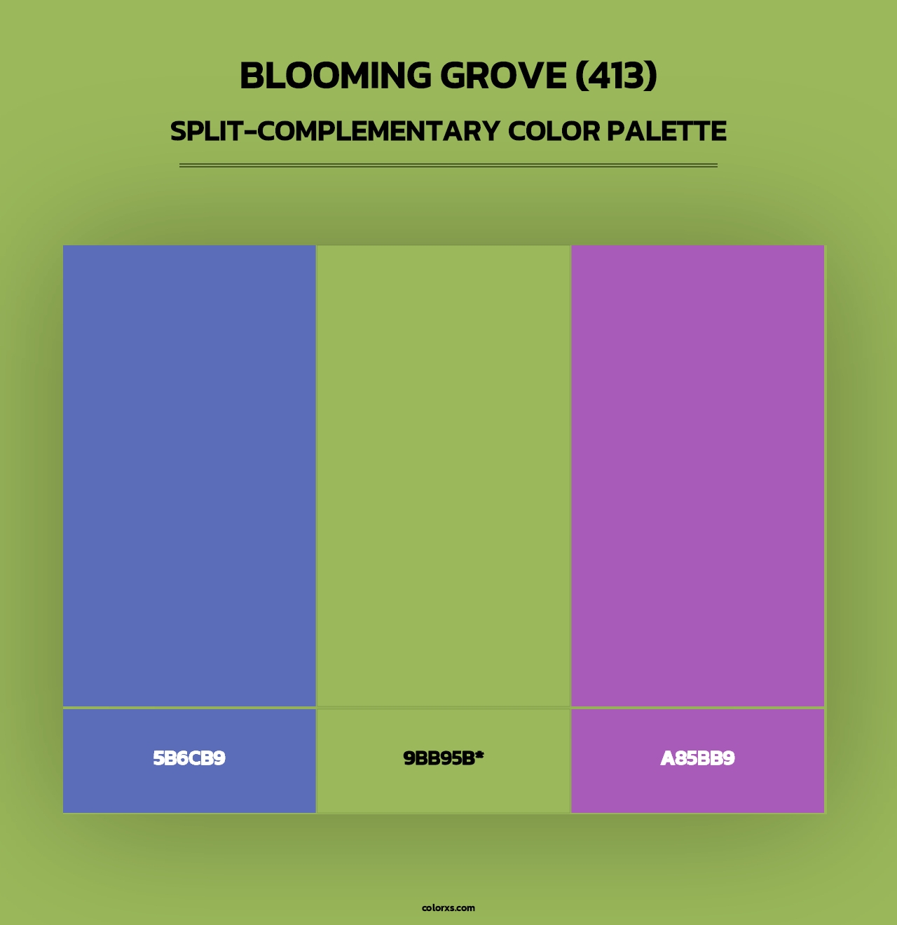 Blooming Grove (413) - Split-Complementary Color Palette