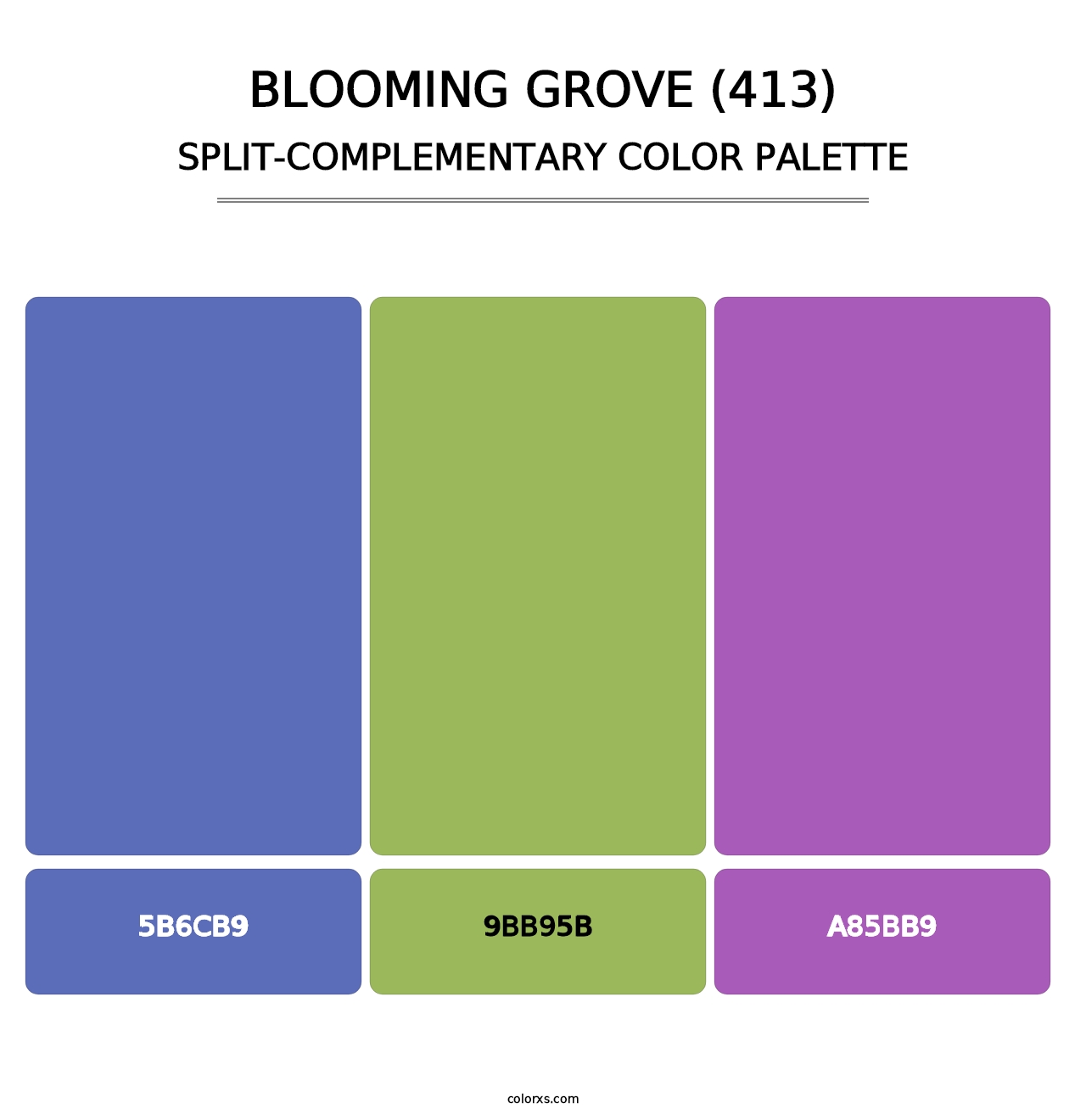 Blooming Grove (413) - Split-Complementary Color Palette