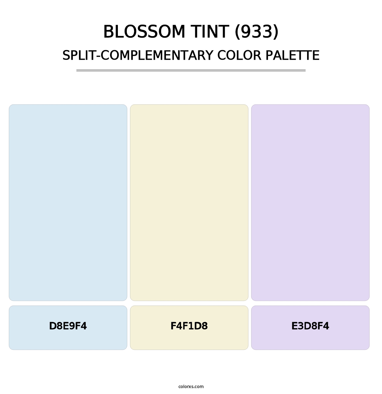 Blossom Tint (933) - Split-Complementary Color Palette