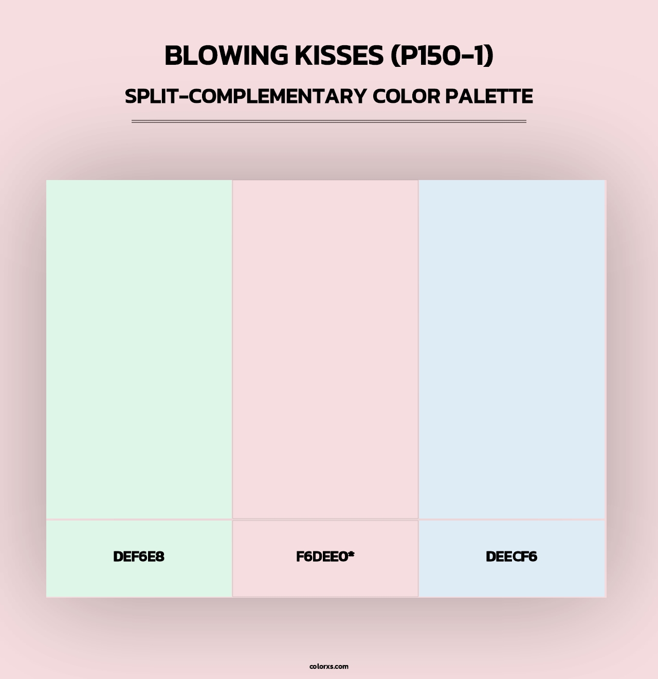 Blowing Kisses (P150-1) - Split-Complementary Color Palette