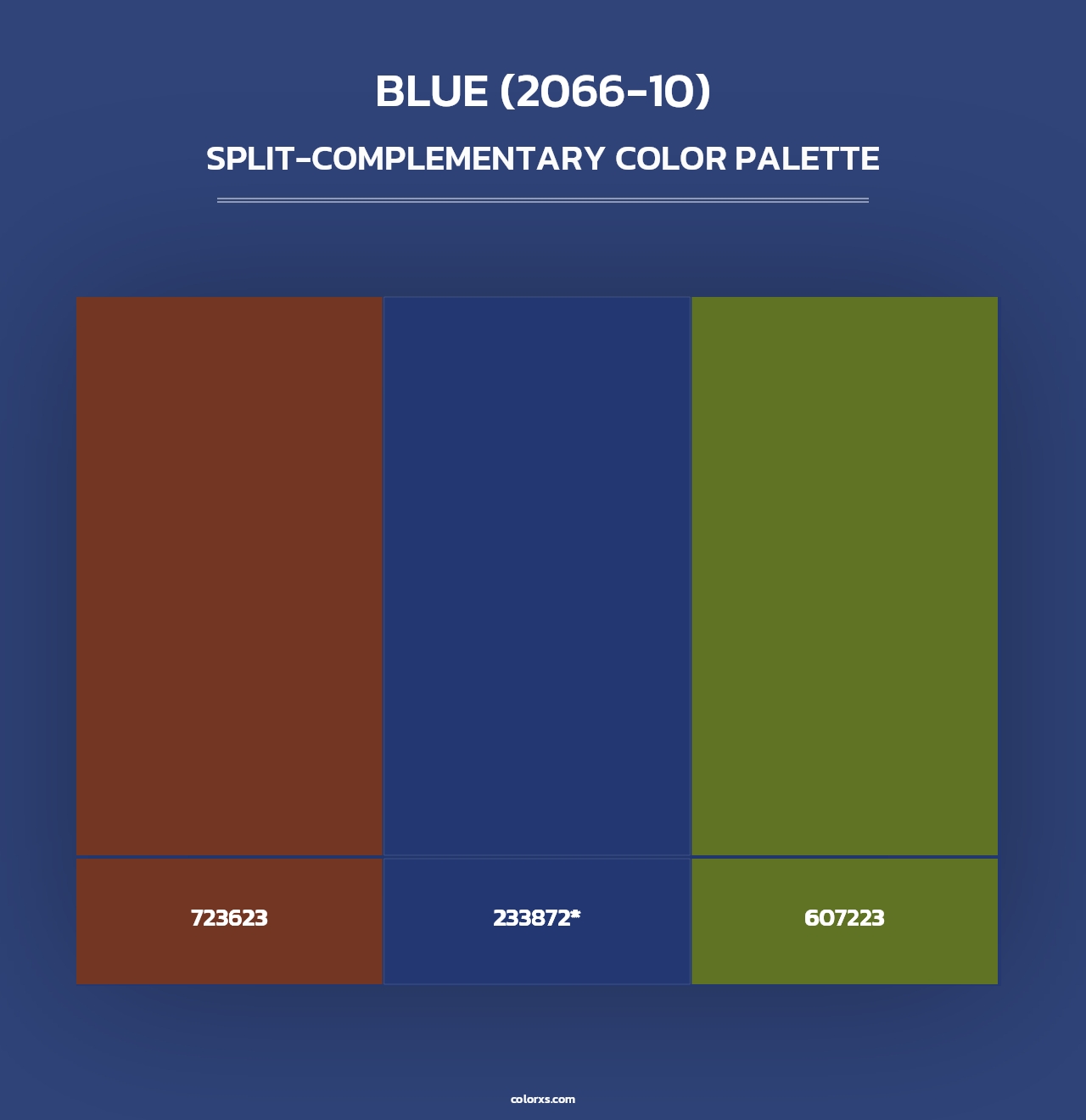 Blue (2066-10) - Split-Complementary Color Palette