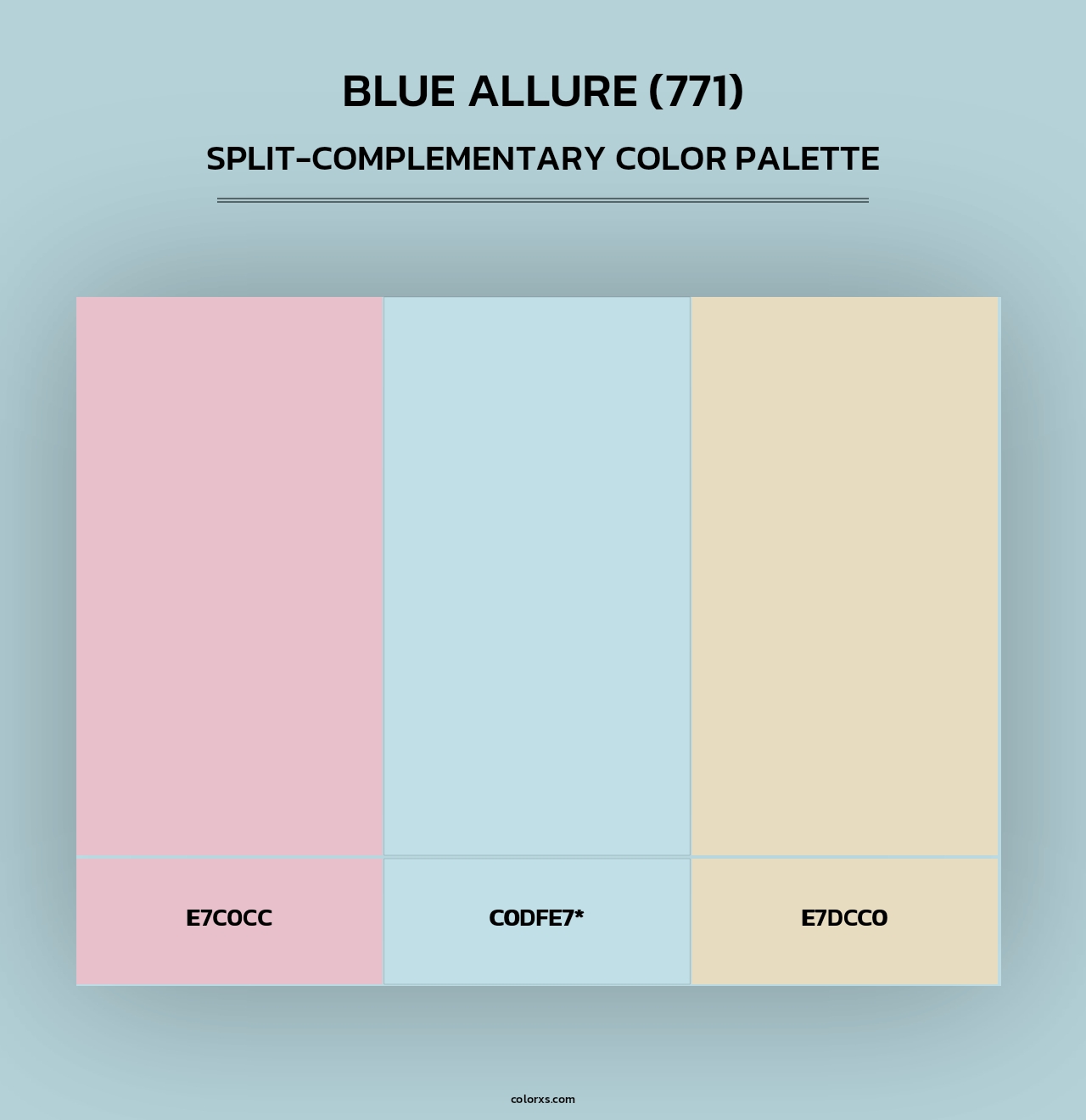 Blue Allure (771) - Split-Complementary Color Palette