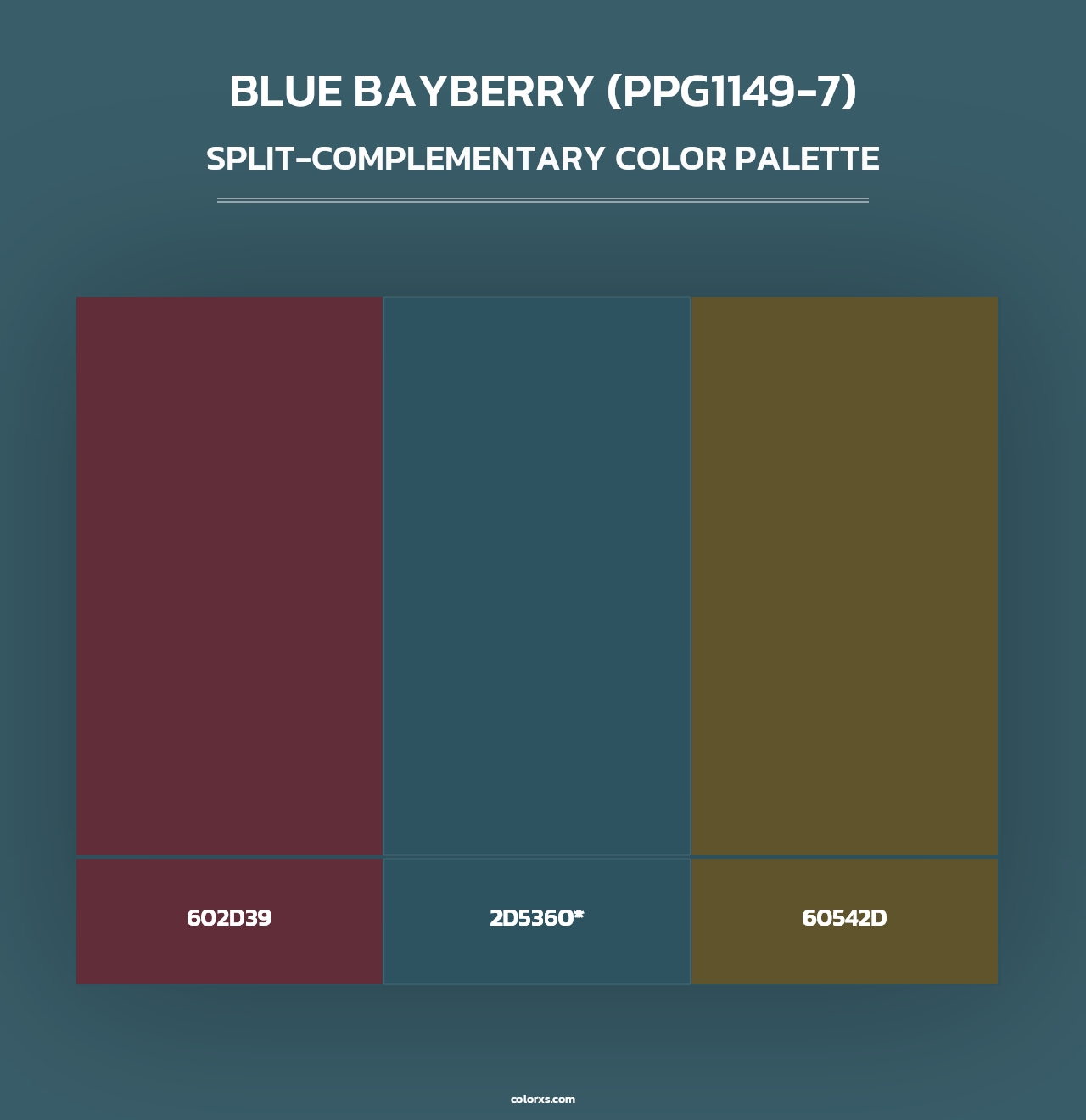 Blue Bayberry (PPG1149-7) - Split-Complementary Color Palette