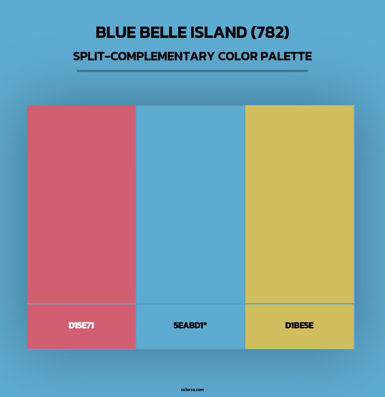 Blue Belle Island (782) - Split-Complementary Color Palette