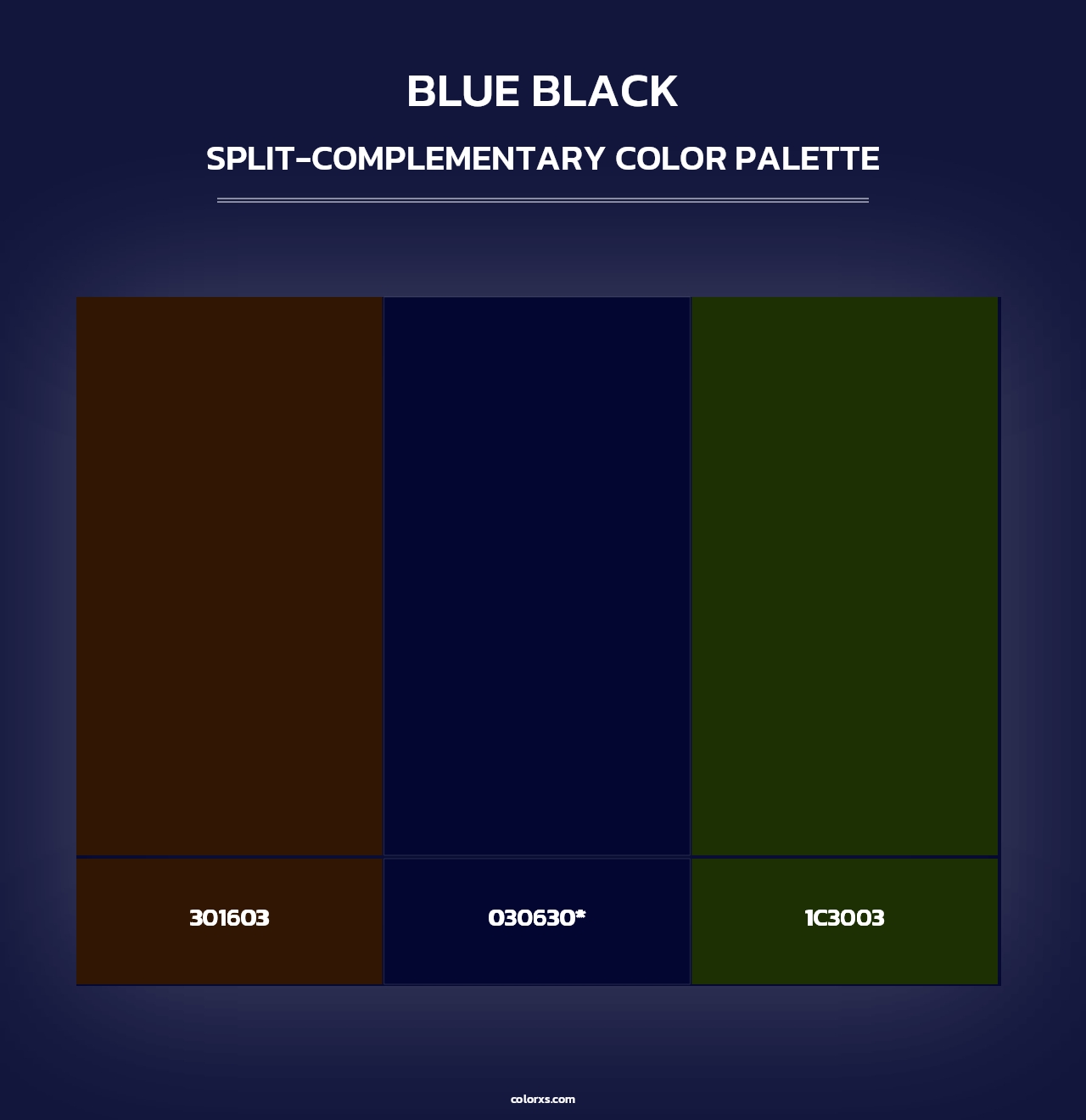 Blue Black - Split-Complementary Color Palette