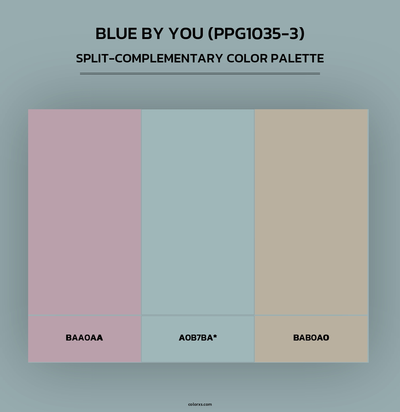 Blue By You (PPG1035-3) - Split-Complementary Color Palette