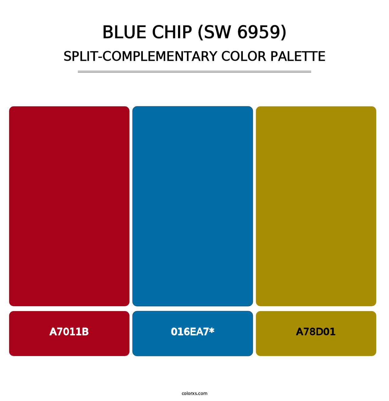 Blue Chip (SW 6959) - Split-Complementary Color Palette