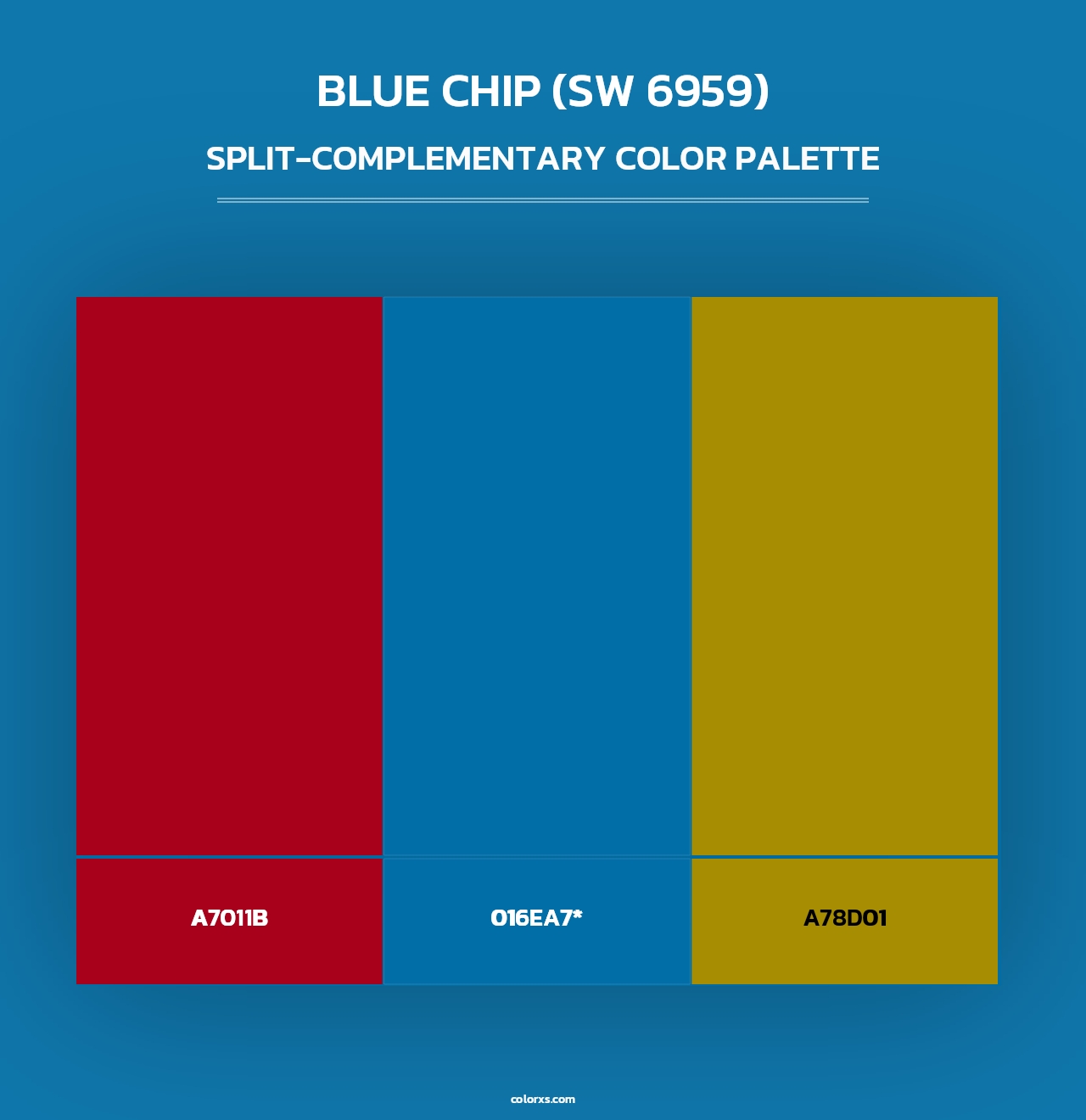 Blue Chip (SW 6959) - Split-Complementary Color Palette