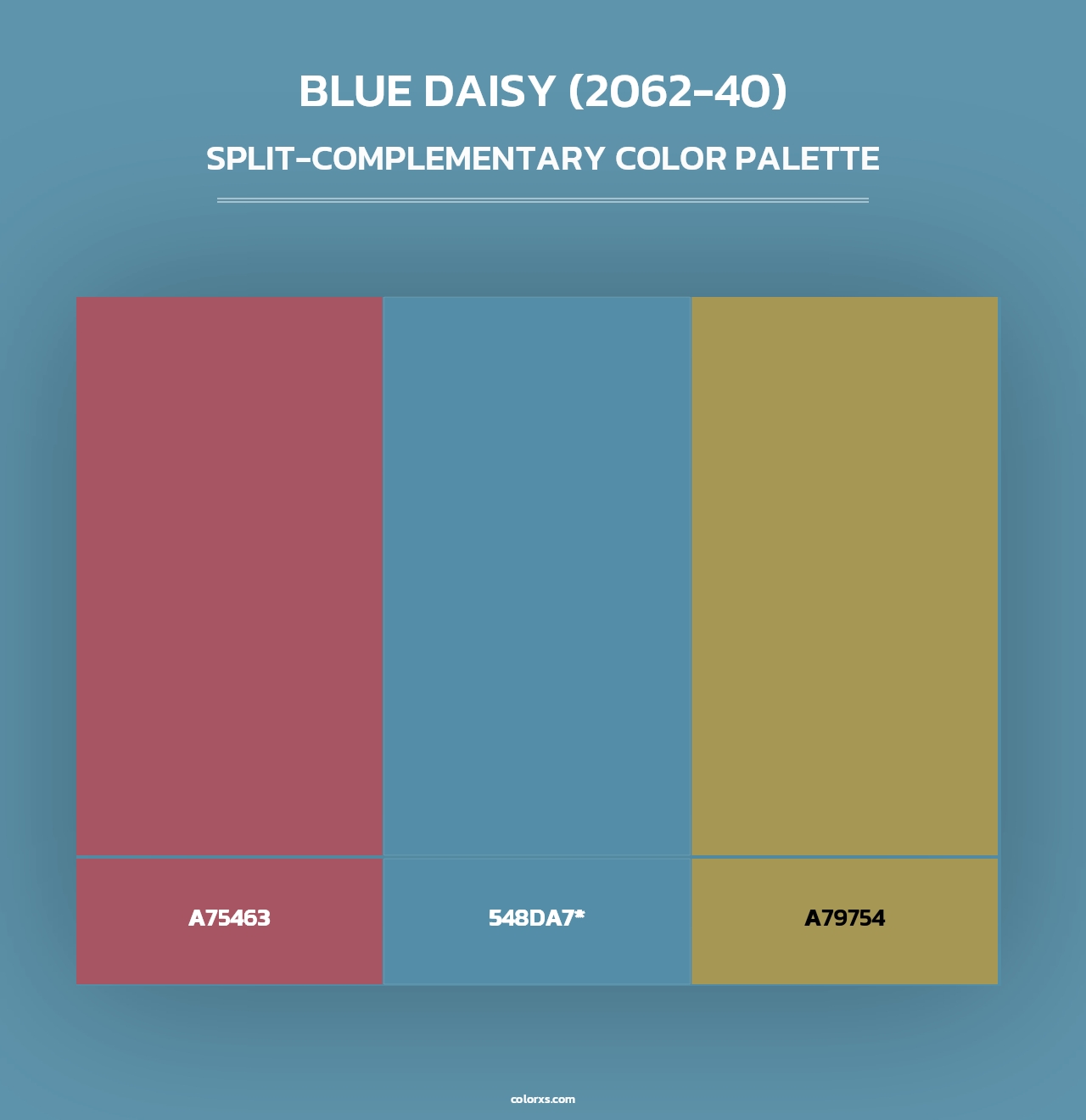 Blue Daisy (2062-40) - Split-Complementary Color Palette