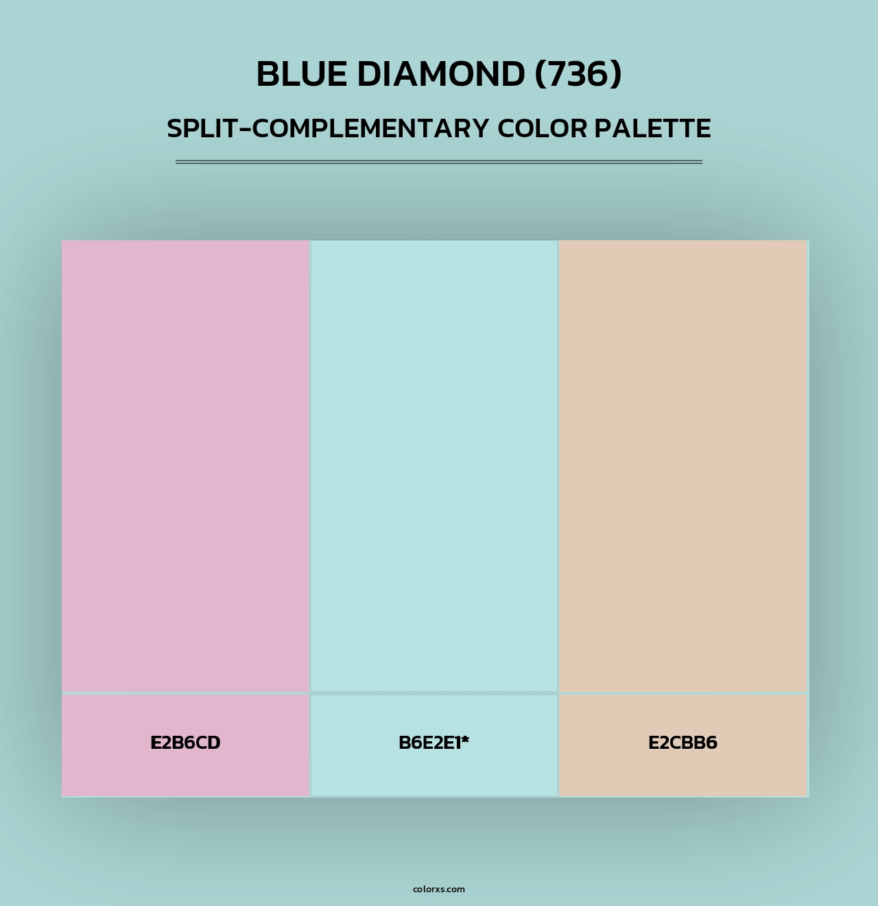 Blue Diamond (736) - Split-Complementary Color Palette