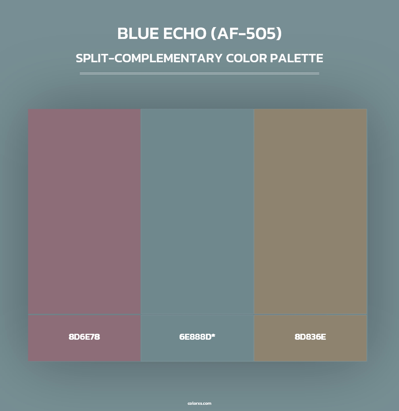 Blue Echo (AF-505) - Split-Complementary Color Palette