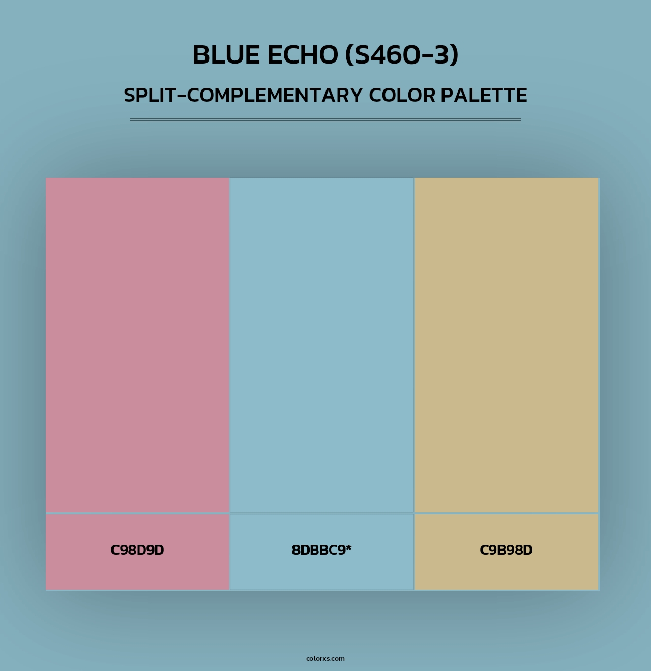 Blue Echo (S460-3) - Split-Complementary Color Palette