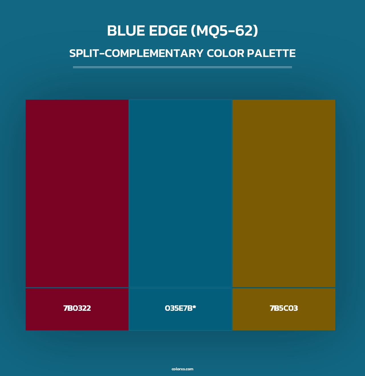 Blue Edge (MQ5-62) - Split-Complementary Color Palette