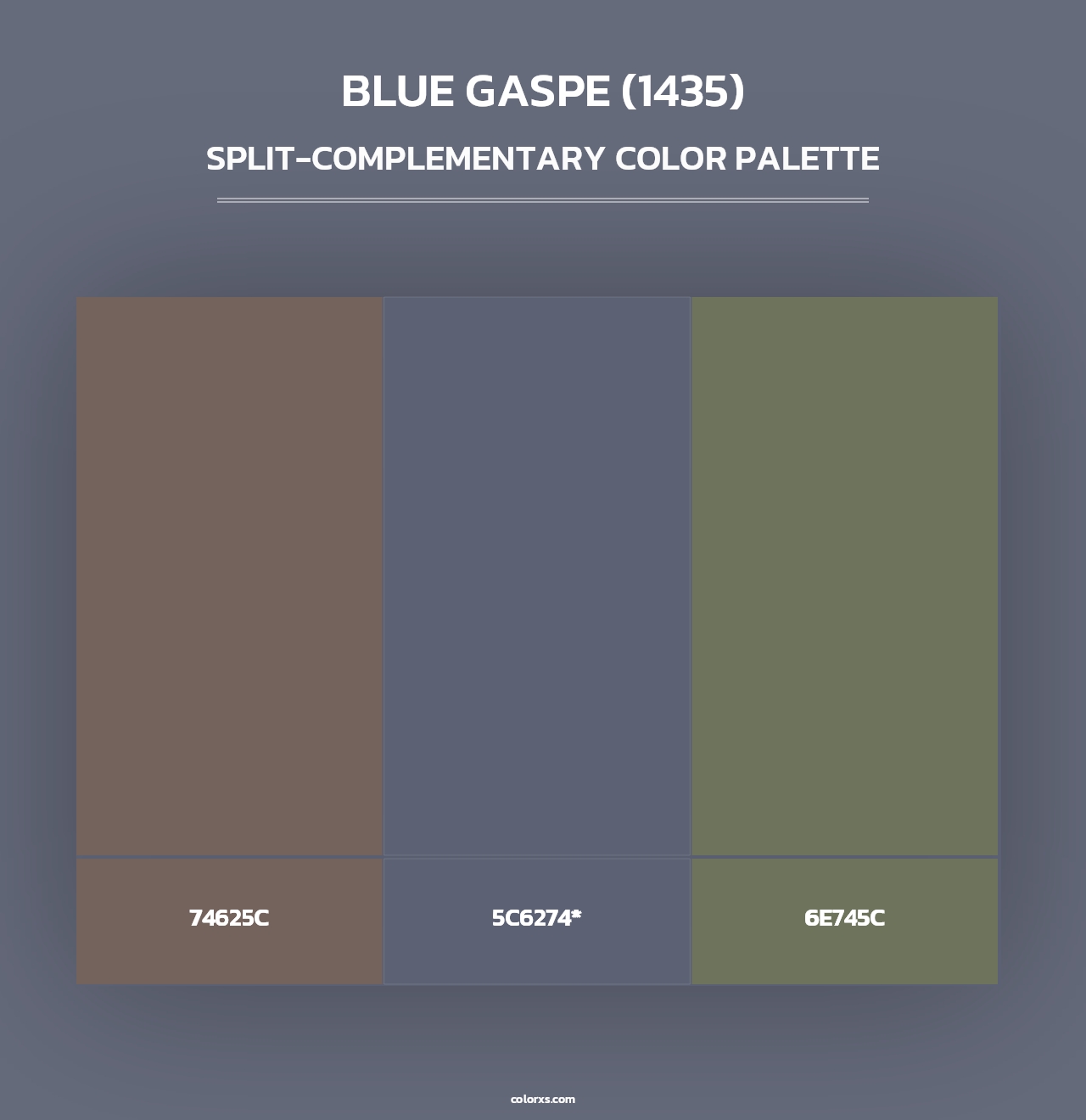 Blue Gaspe (1435) - Split-Complementary Color Palette