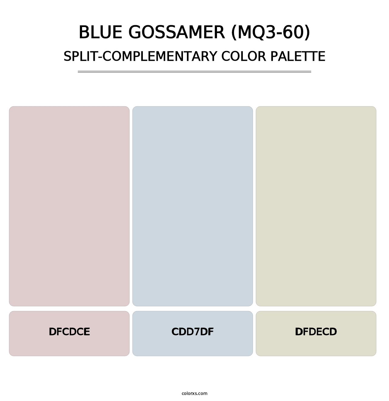 Blue Gossamer (MQ3-60) - Split-Complementary Color Palette
