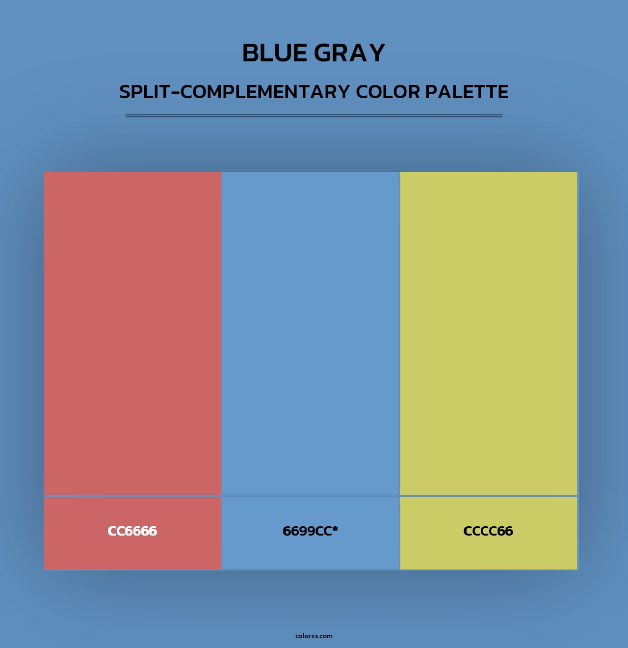 Blue Gray - Split-Complementary Color Palette