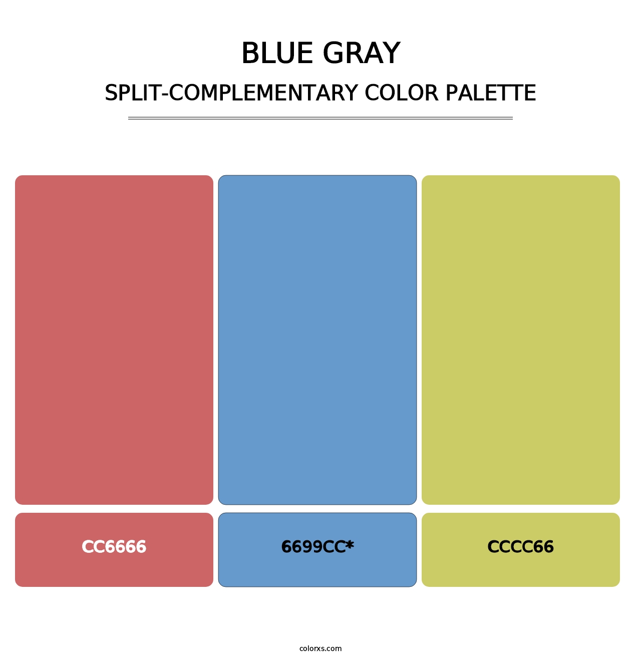 Blue Gray - Split-Complementary Color Palette