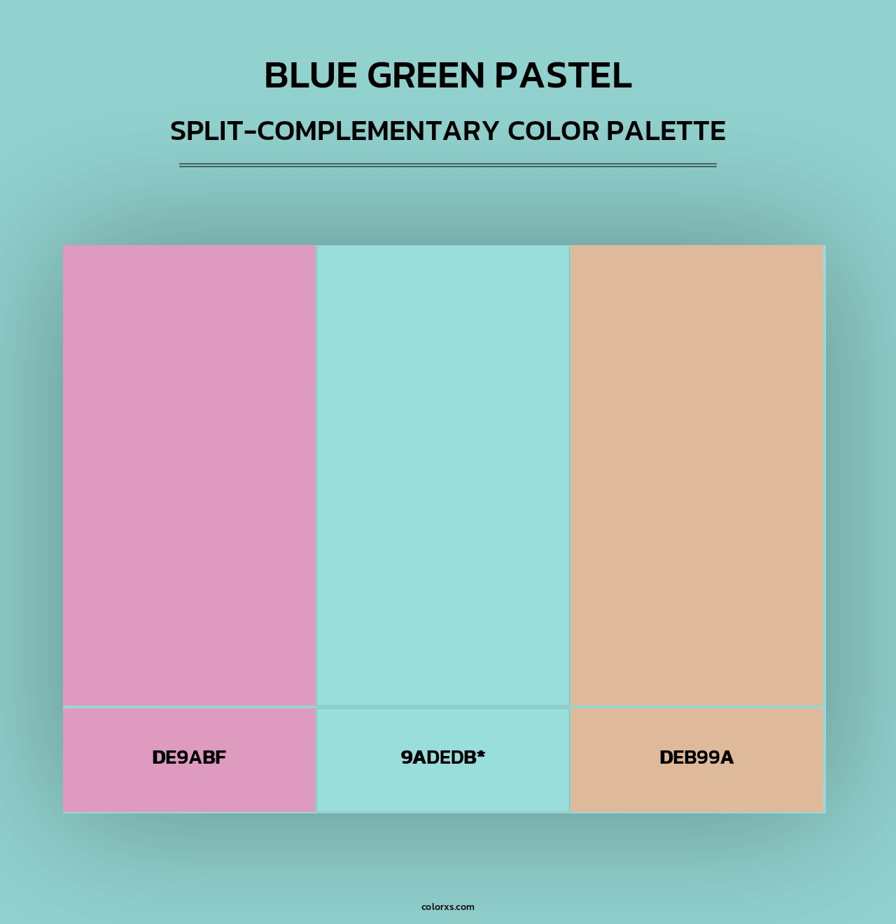 Blue Green Pastel - Split-Complementary Color Palette